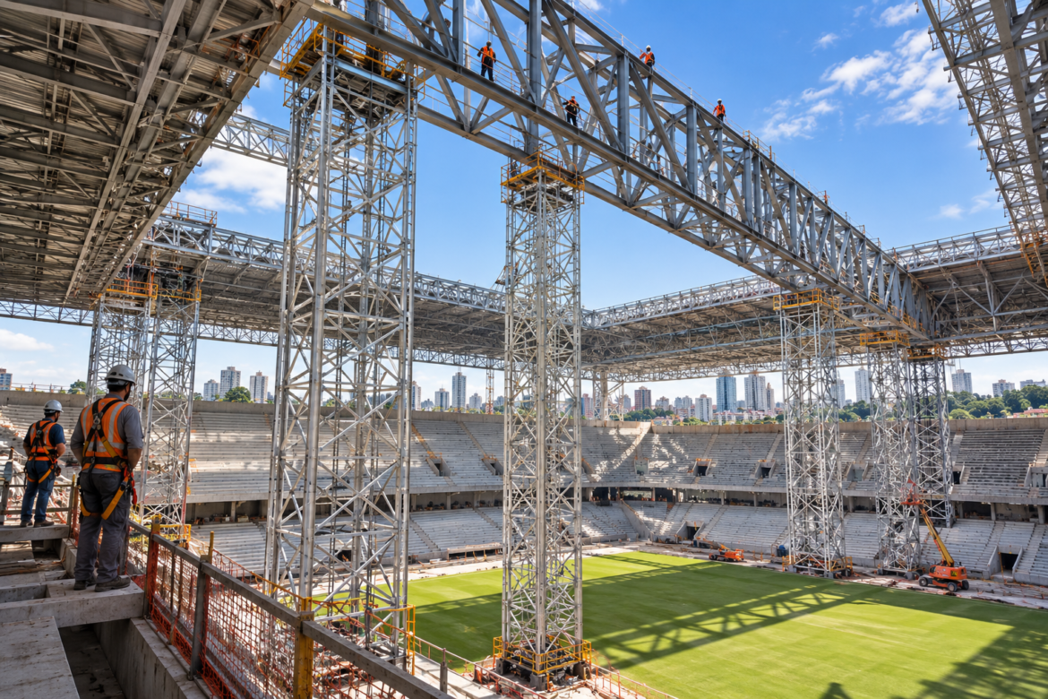 Como a engenharia sustentou a nova cobertura da Arena da Baixada