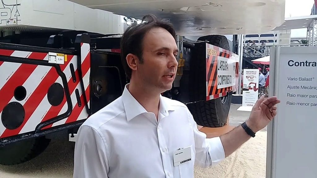 Fabio Azevedo, da Liebherr, destaca as novas tecnologias adotadas nos guindastes