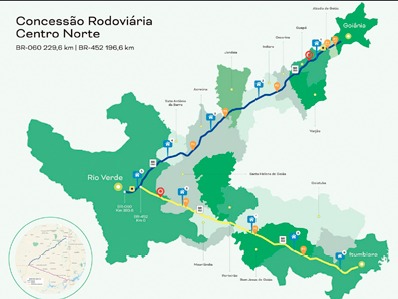 Concessionária põe em marcha plano para recuperação de 426 km da BR-060 e BR-452 em GO