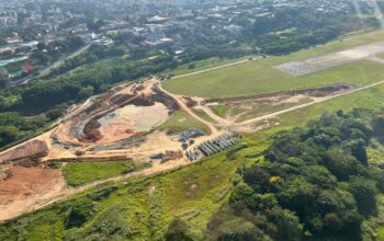 Obras de infraestrutura no Aeroporto da Pampulha, em Belo Horizonte