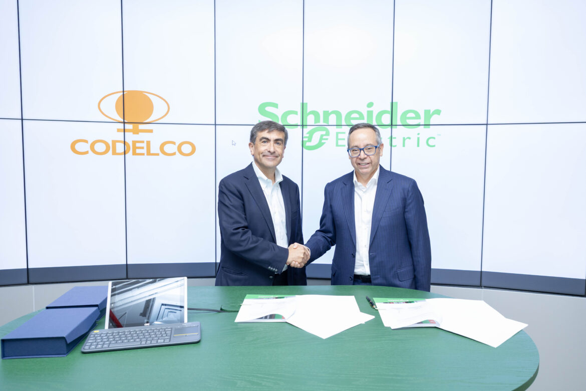 Codelco e Schneider Electric assinam acordo para implementar automação e soluções tecnológicas, além do desenvolvimento de projetos-piloto 