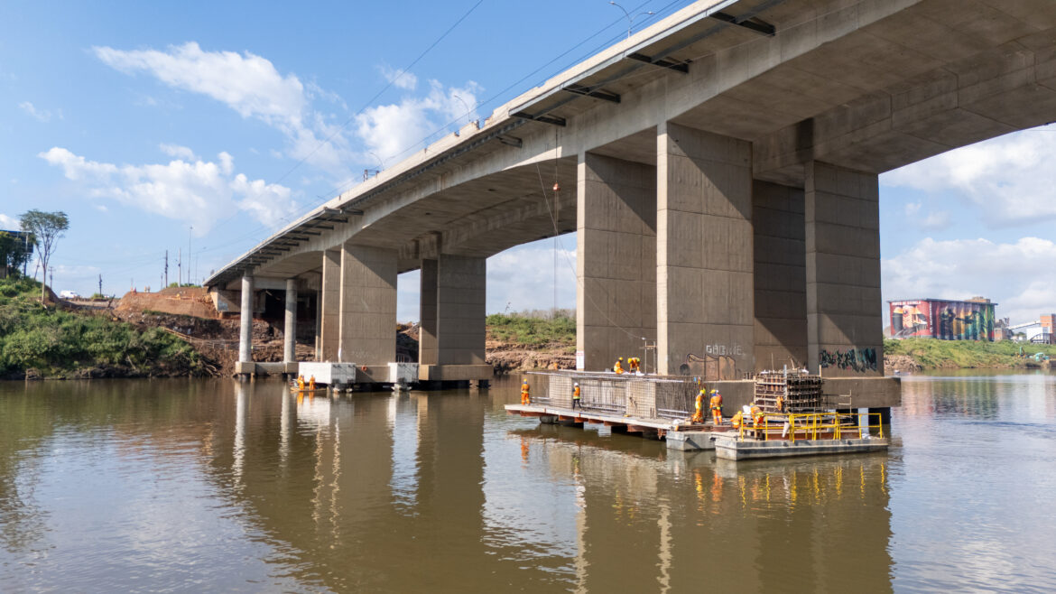 RS: Recuperação da ponte do Taquari exigiu equipes subaquáticas