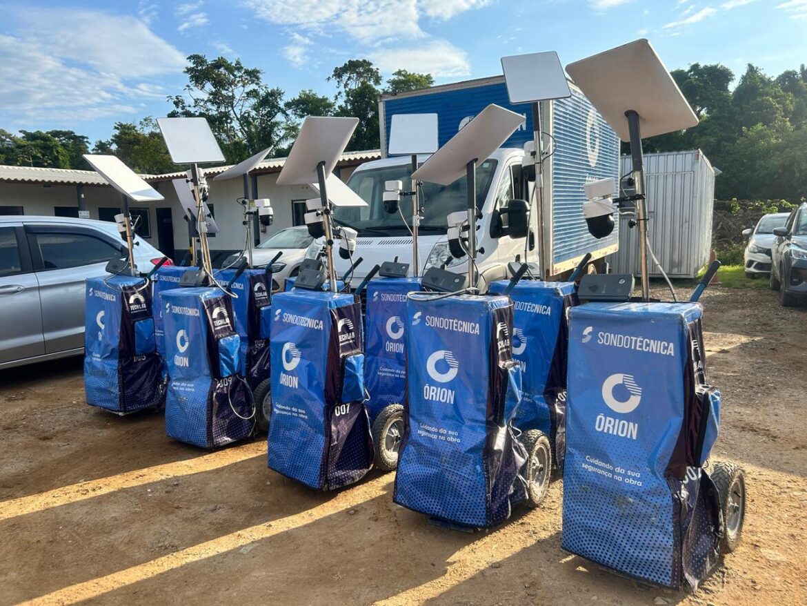 Monitoramento por imagens e programa de IA  emitem avisos sobre riscos em canteiros