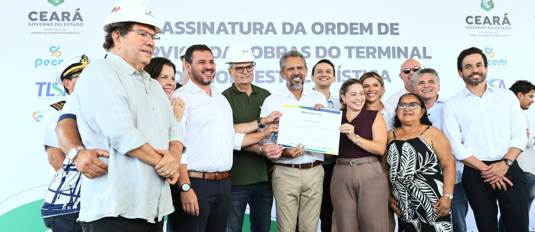 No Ceará, iniciadas obras do terminal logístico que ligará o Porto do Pecém à Transnordestina